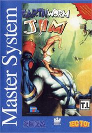 Box cover for Earthworm Jim on the Sega Master System.