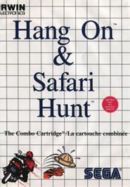 Box cover for Hang On & Safari Hunt: The Combo Cartridge on the Sega Master System.