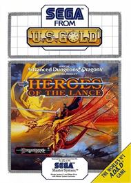 Box cover for Heroes Of The Lance on the Sega Master System.