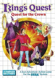 Box cover for King's Quest - Quest For The Crown on the Sega Master System.