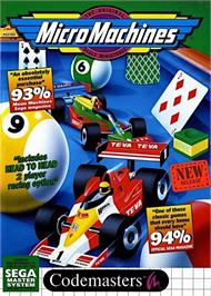 Box cover for Micro Machines on the Sega Master System.