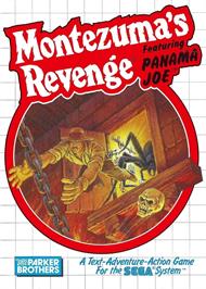 Box cover for Montezuma's Revenge on the Sega Master System.