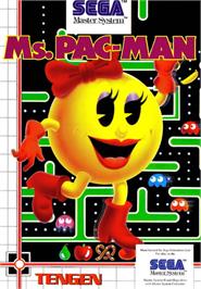 Box cover for Ms. Pac-Man on the Sega Master System.