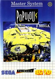 Box cover for Populous on the Sega Master System.