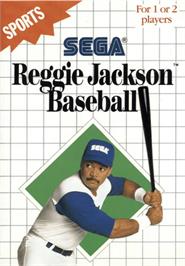 Box cover for Reggie Jackson Baseball on the Sega Master System.