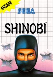 Box cover for Shinobi on the Sega Master System.