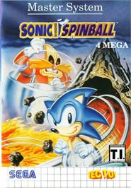 Box cover for Sonic Spinball on the Sega Master System.