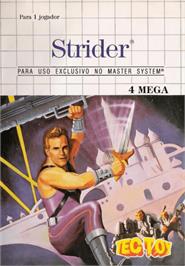 Box cover for Strider on the Sega Master System.