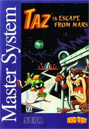 Box cover for Taz in Escape from Mars on the Sega Master System.