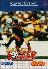 Box cover for Ultimate Soccer on the Sega Master System.