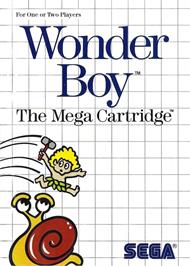 Box cover for Wonder Boy on the Sega Master System.