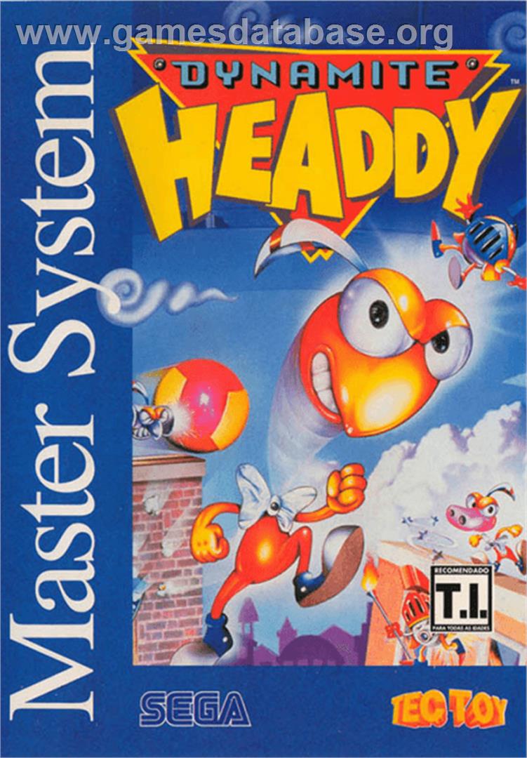 Dynamite Headdy Sega Master System Artwork Box