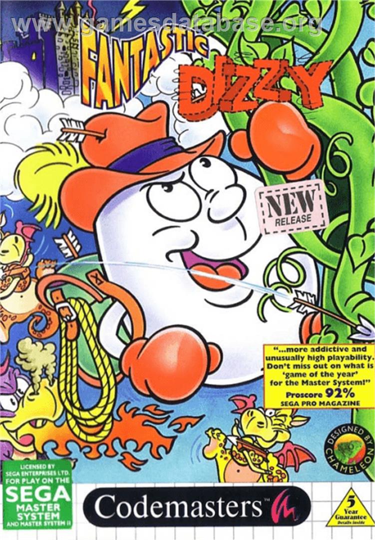 Fantastic Adventures of Dizzy - Sega Master System - Artwork - Box