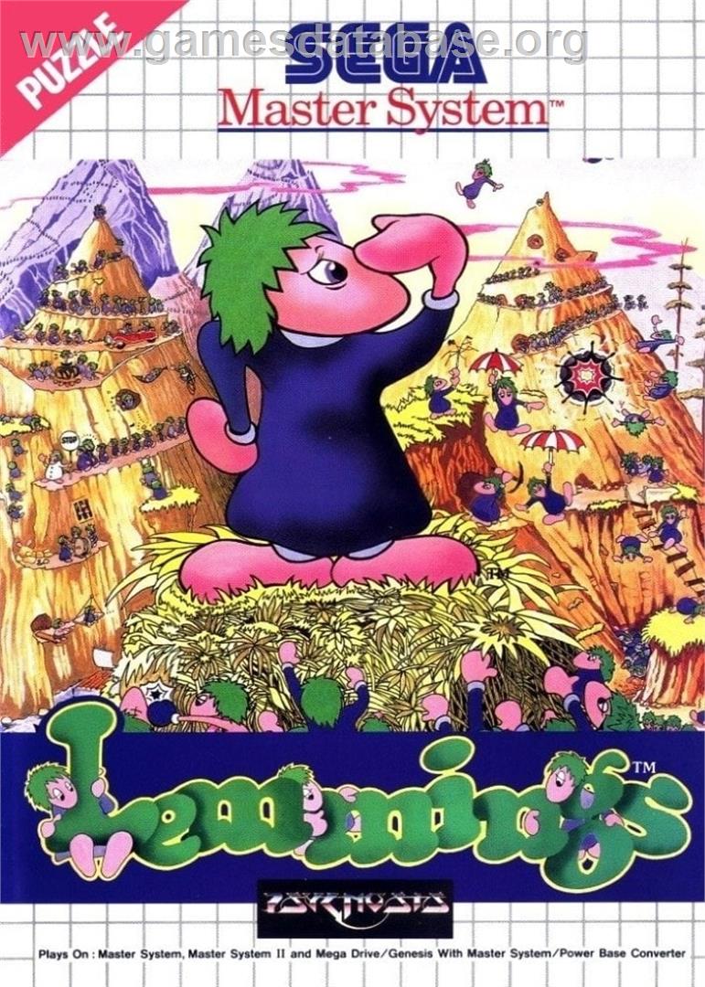 Lemmings - Sega Master System - Artwork - Box