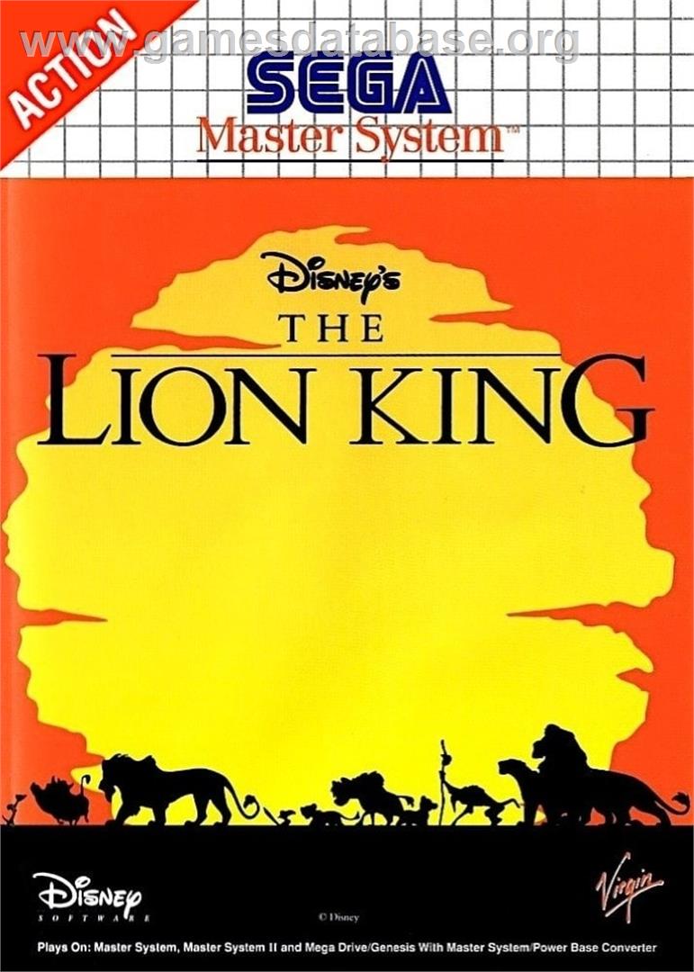 Lion King, The - Sega Master System - Artwork - Box