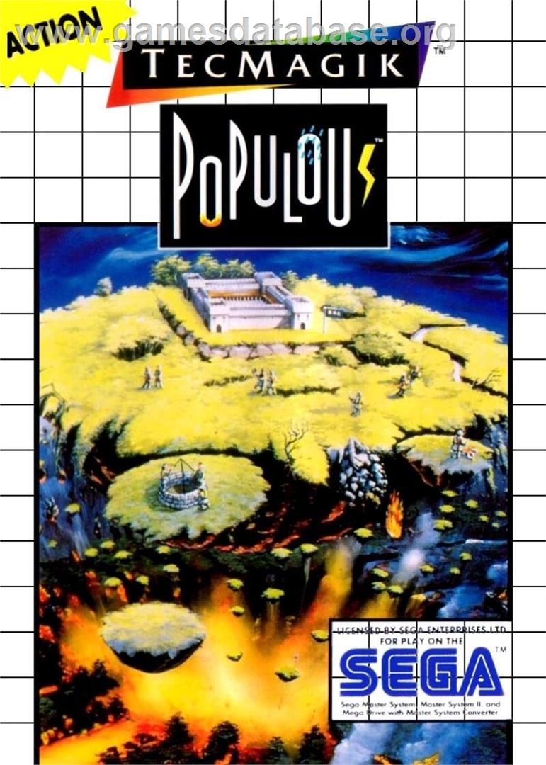 Populous - Sega Master System - Artwork - Box