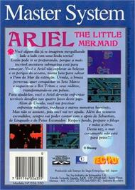 Box back cover for Ariel - The Little Mermaid on the Sega Master System.