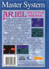 Box back cover for Ariel the Little Mermaid on the Sega Master System.