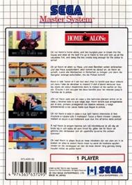 Box back cover for Home Alone on the Sega Master System.