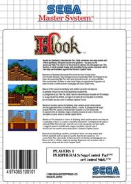 Box back cover for Hook on the Sega Master System.