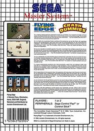 Box back cover for Incredible Crash Dummies, The on the Sega Master System.