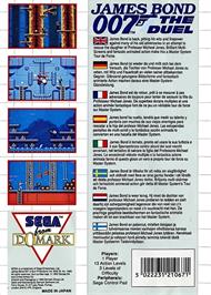 Box back cover for James Bond 007 - The Duel on the Sega Master System.
