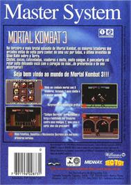 Box back cover for Mortal Kombat 3 on the Sega Master System.