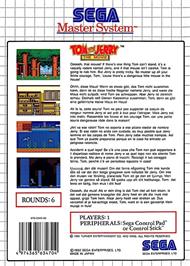 Box back cover for Tom And Jerry - The Movie on the Sega Master System.
