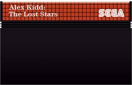 Cartridge artwork for Alex Kidd: The Lost Stars on the Sega Master System.