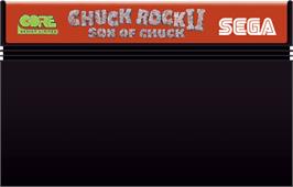 Cartridge artwork for Chuck Rock 2 - Son Of Chuck on the Sega Master System.