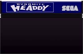 Cartridge artwork for Dynamite Headdy on the Sega Master System.