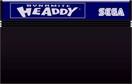 Cartridge artwork for Dynamite Headdy on the Sega Master System.