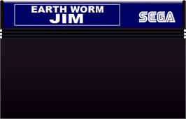 Cartridge artwork for Earthworm Jim on the Sega Master System.