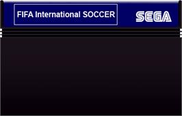 Cartridge artwork for Fifa International Soccer on the Sega Master System.