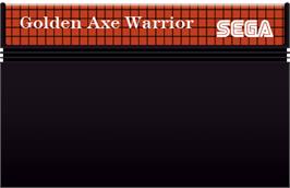 Cartridge artwork for Golden Axe Warrior on the Sega Master System.