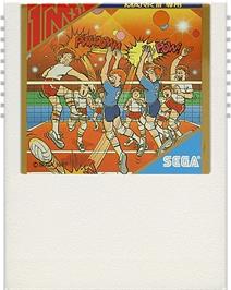 Cartridge artwork for Great Volleyball on the Sega Master System.