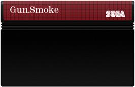 Cartridge artwork for Gun.smoke on the Sega Master System.