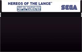 Cartridge artwork for Heroes Of The Lance on the Sega Master System.
