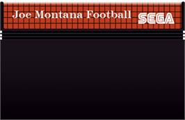 Cartridge artwork for Joe Montana Football on the Sega Master System.
