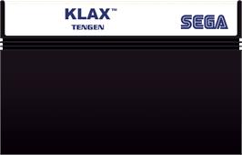 Cartridge artwork for Klax on the Sega Master System.