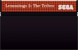 Cartridge artwork for Lemmings 2 - The Tribes on the Sega Master System.