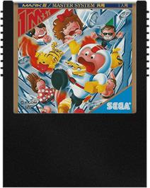 Cartridge artwork for Megumi Rescue on the Sega Master System.