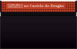 Cartridge artwork for Mônica no Castelo do Dragão on the Sega Master System.