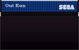 Cartridge artwork for Outrun on the Sega Master System.
