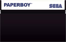 Cartridge artwork for Paperboy on the Sega Master System.
