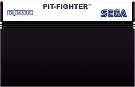 Cartridge artwork for Pit Fighter on the Sega Master System.