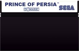 Cartridge artwork for Prince of Persia on the Sega Master System.