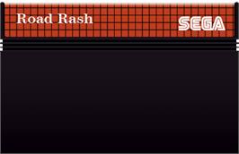 Cartridge artwork for Road Rash on the Sega Master System.