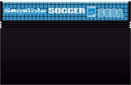 Cartridge artwork for Sensible Soccer: European Champions: 92/93 Edition on the Sega Master System.