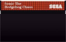 Cartridge artwork for Sonic Chaos on the Sega Master System.